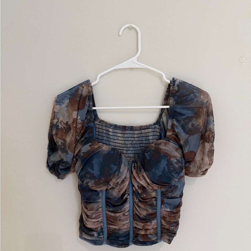 Floral Puff Sleeve Top